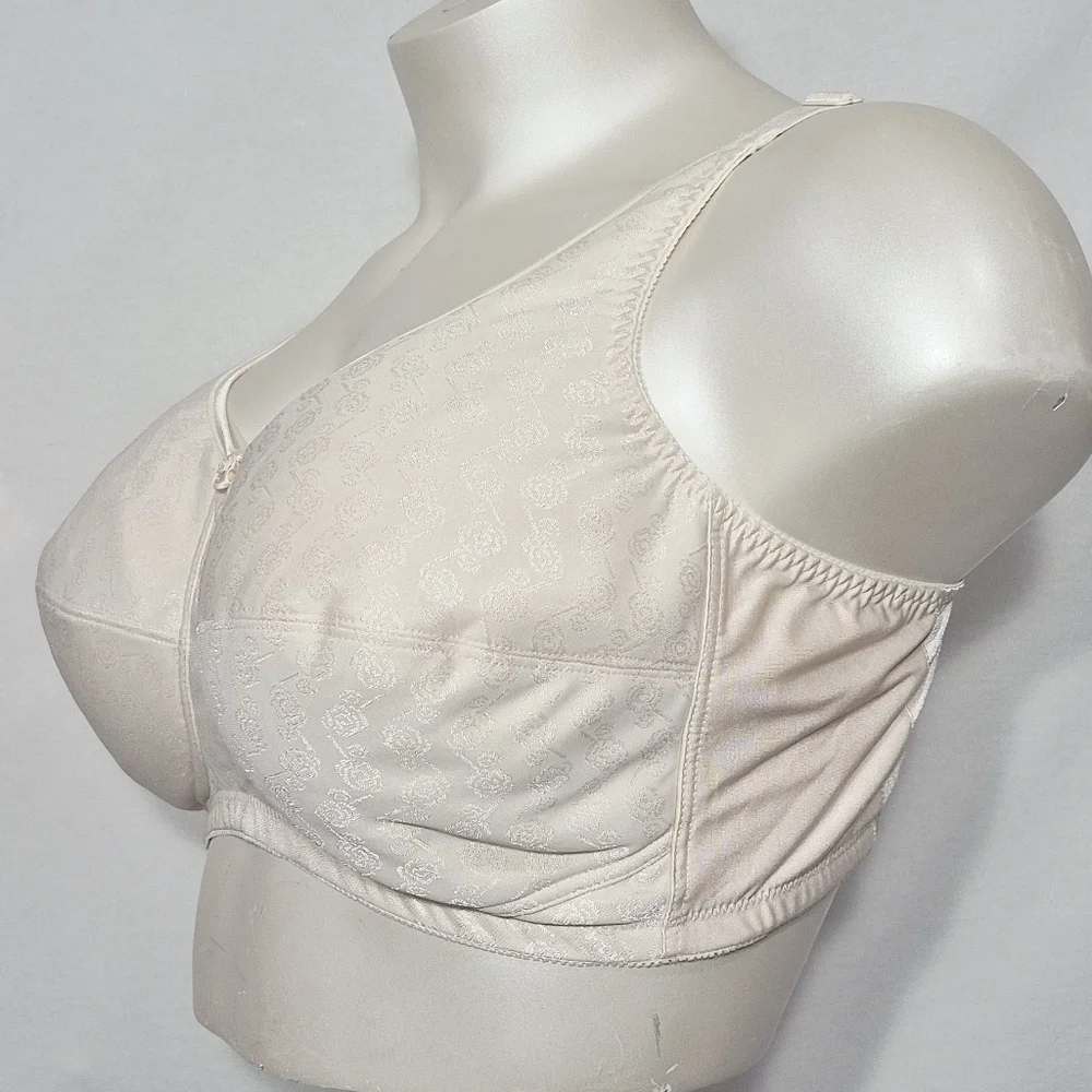 48DDD ABC Style 103 Jacquard Wire‎ Free Mastectomy Bra Beige NWT